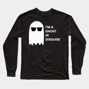 Halloween Minimal Ghost Costume Long Sleeve T-Shirt